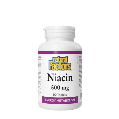 Natural Factors Niacin 500 mg  (90 Tablets)
